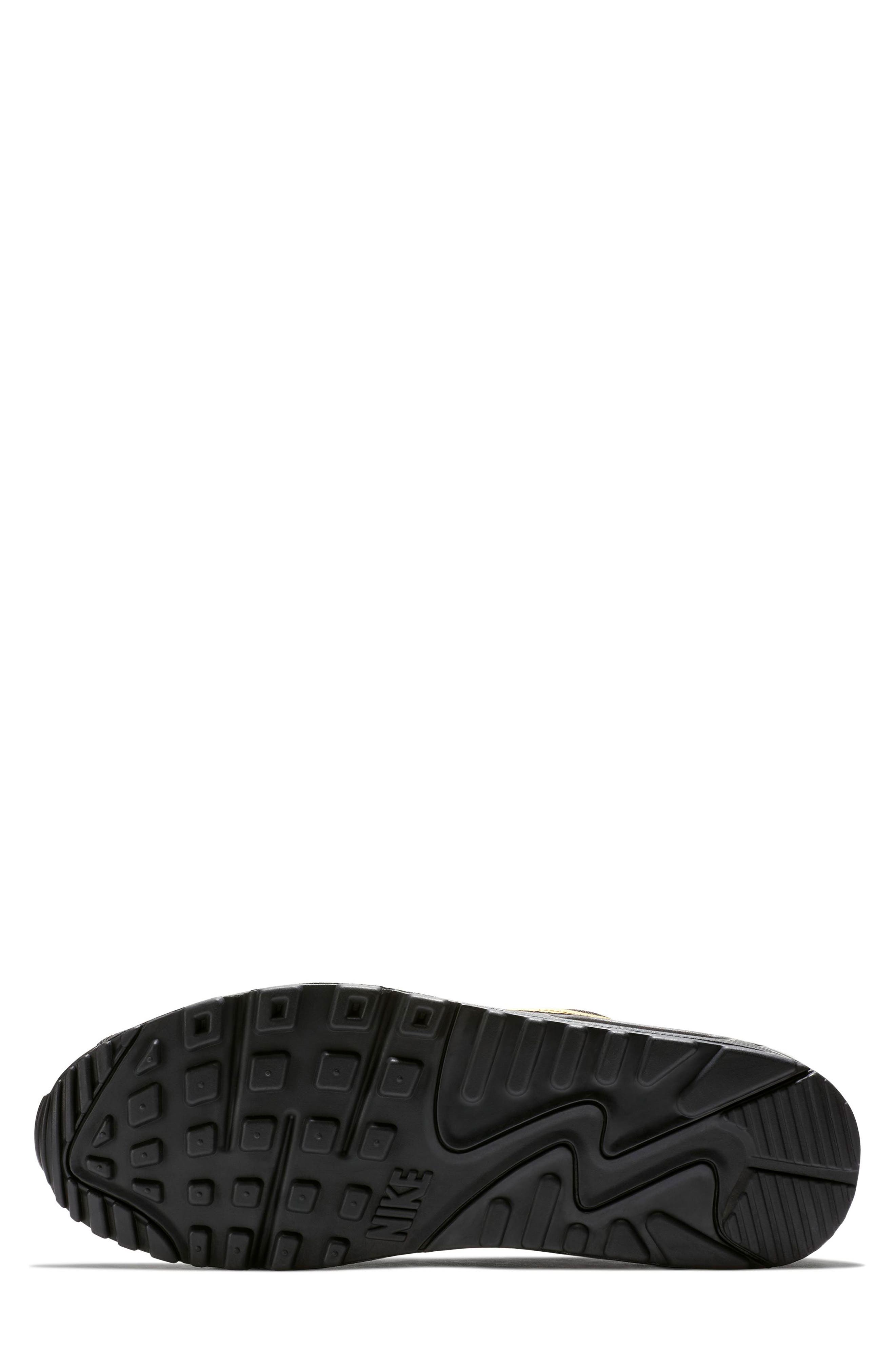 Air Max 90 Essential Sneaker, Alternate, color, BLACK/ METALLIC GOLD