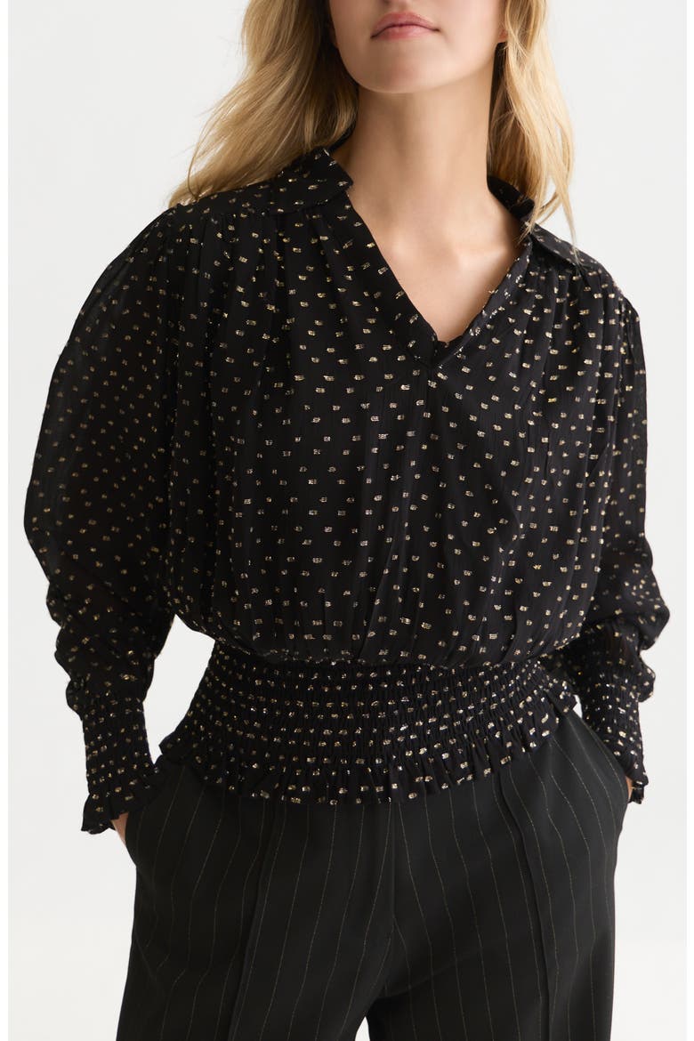 Fil Coupé Smocked Top, Main, color, METEORITE