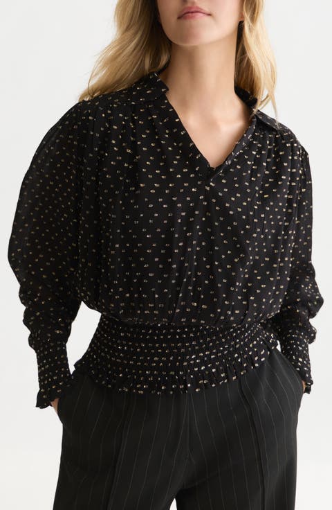 Fil Coupé Smocked Top