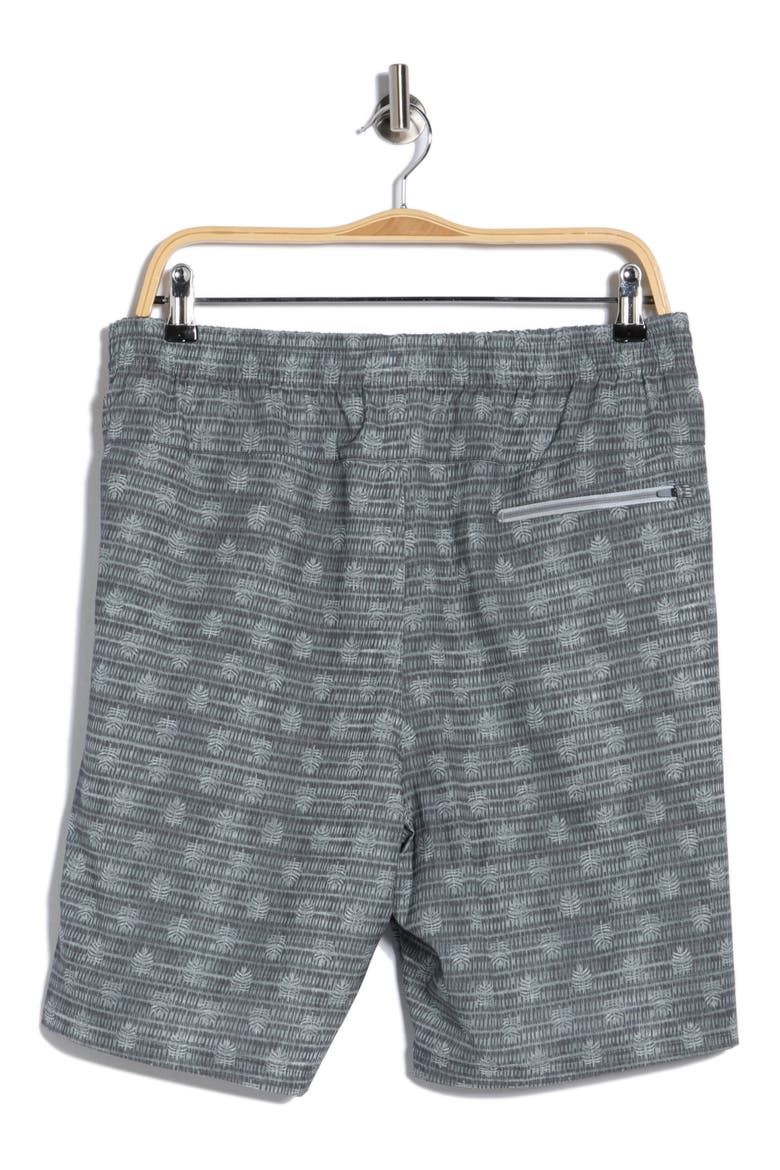 Huntington Beach Fronds 8-Inch Hybrid Swim Trunks, Alternate, color, LIGHT GREY
