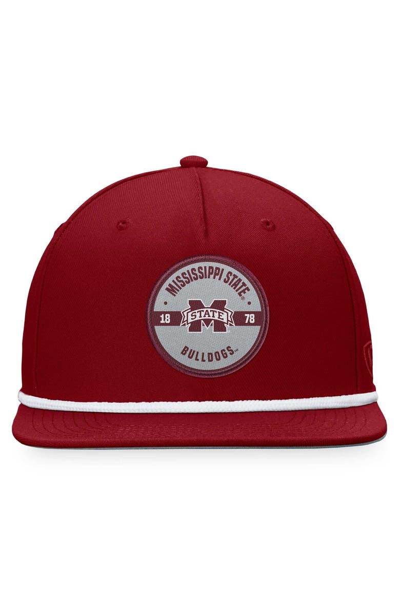 TOP OF THE WORLD Men's Top of the World Maroon Mississippi State Bulldogs Bank Hat, Alternate, color,