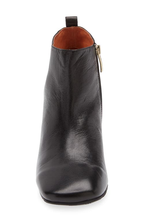 Chocolat Blu Hilla Block Heel Bootie In Black Leather