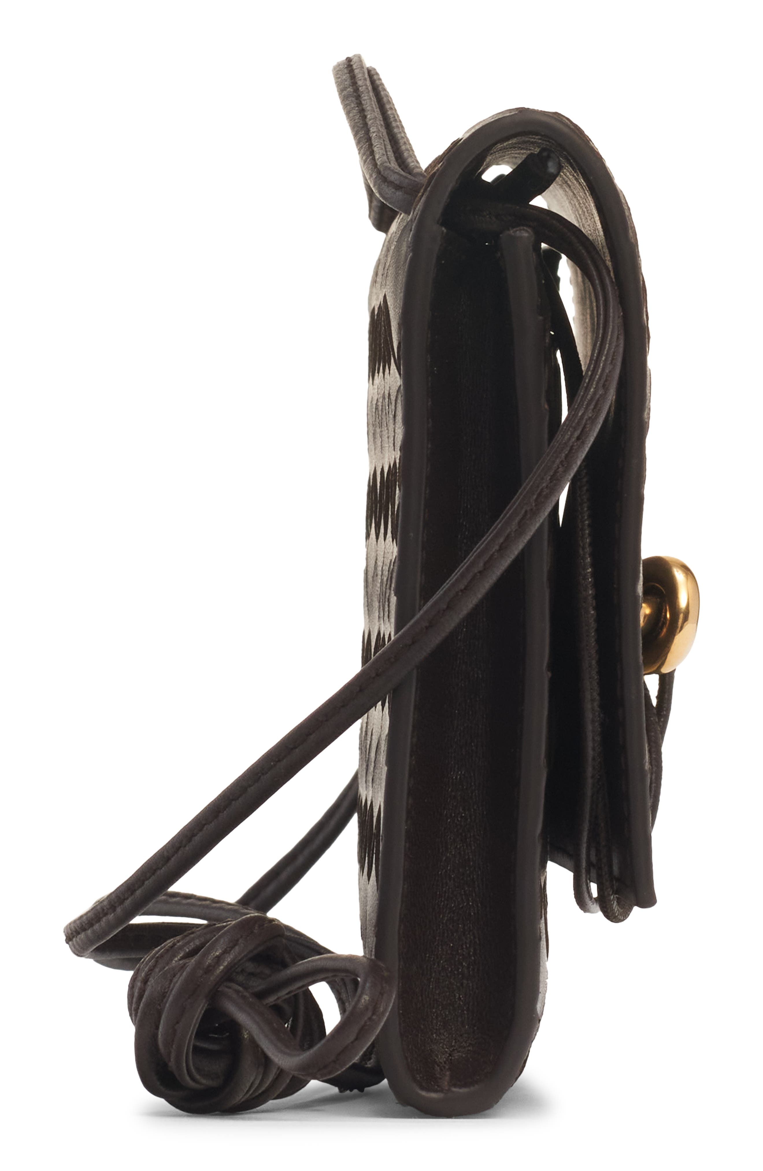 Bottega Veneta Andiamo Intrecciato Leather Slim Shoulder Bag, Alternate, color, 2190 Fondant-M Brass