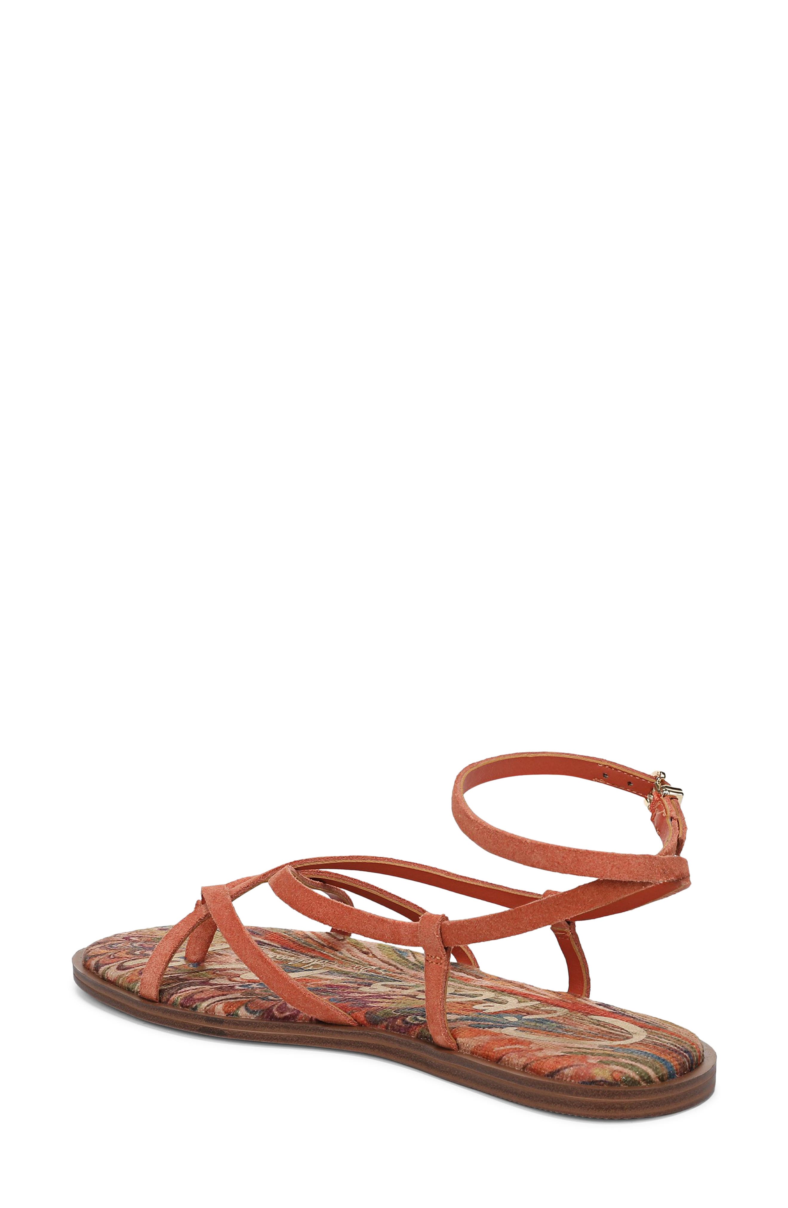 Dakota Ankle Strap Sandal, Alternate, color, SUNBAKED ORANGE