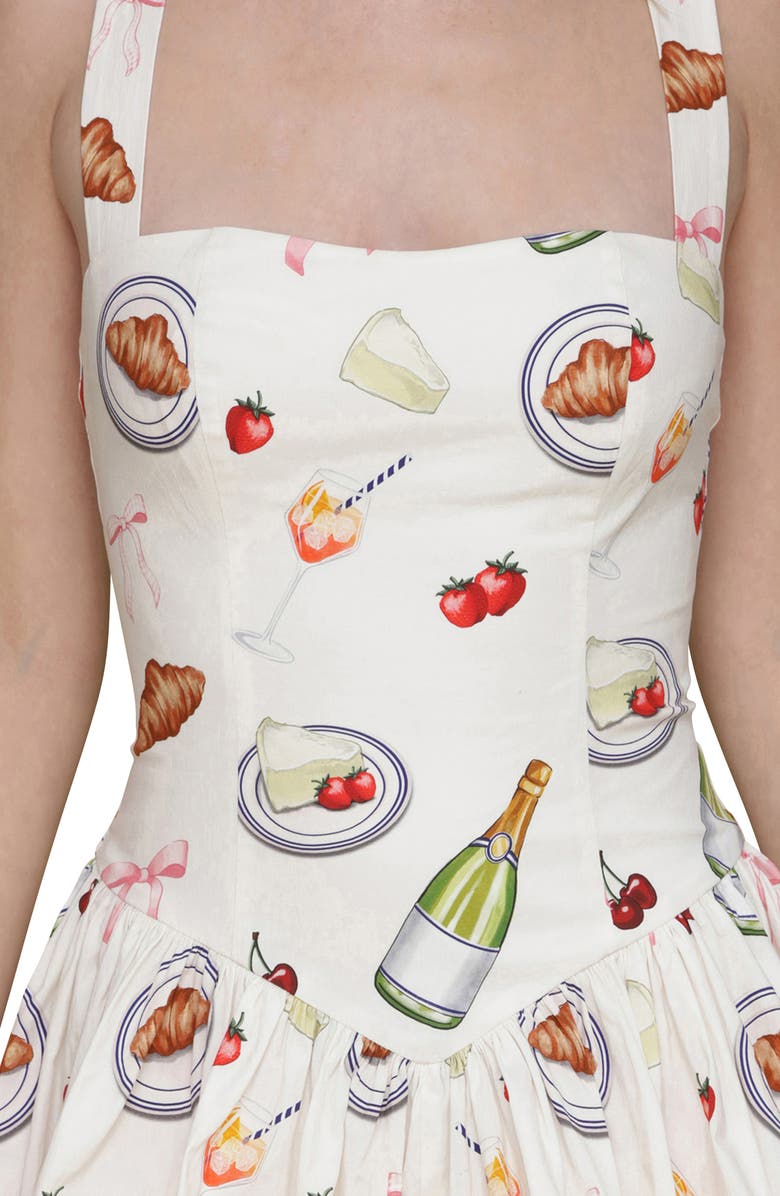 Avec Les Filles Drop Waist Fit & Flare Minidress, Alternate, color,