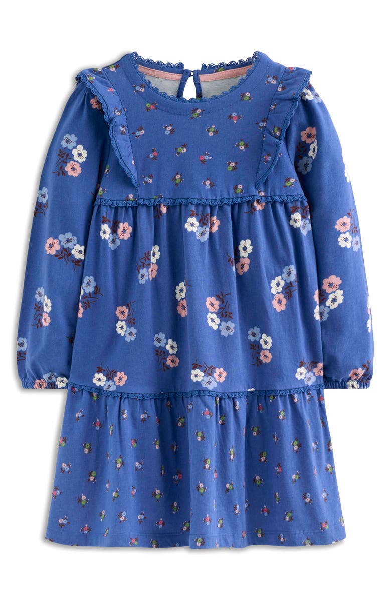 Mini Boden Kids' Hotchpotch Floral Long Sleeve Cotton Jersey Dress, Main, color, Ditsy Hotchpotch