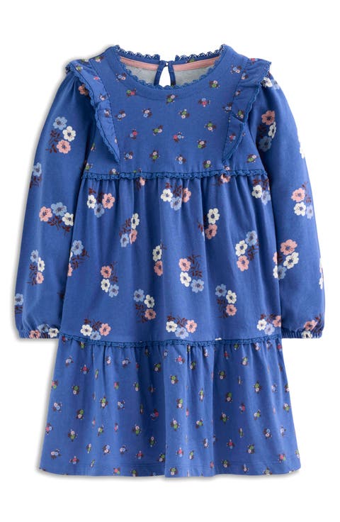 Kids' Hotchpotch Floral Long Sleeve Cotton Jersey Dress (Toddler, Little Kid & Big Kid)