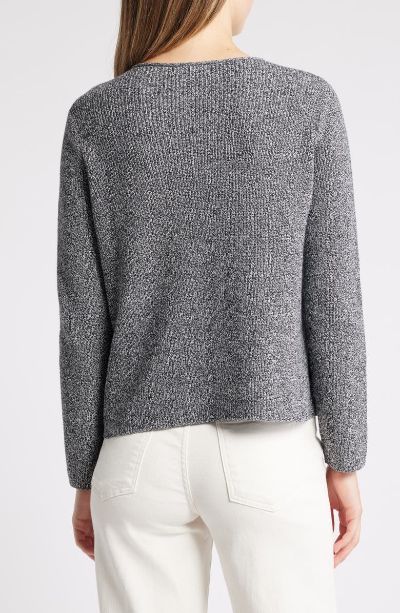 Eileen Fisher Crewneck Organic Cotton Sweater, Alternate, color, Bkivy