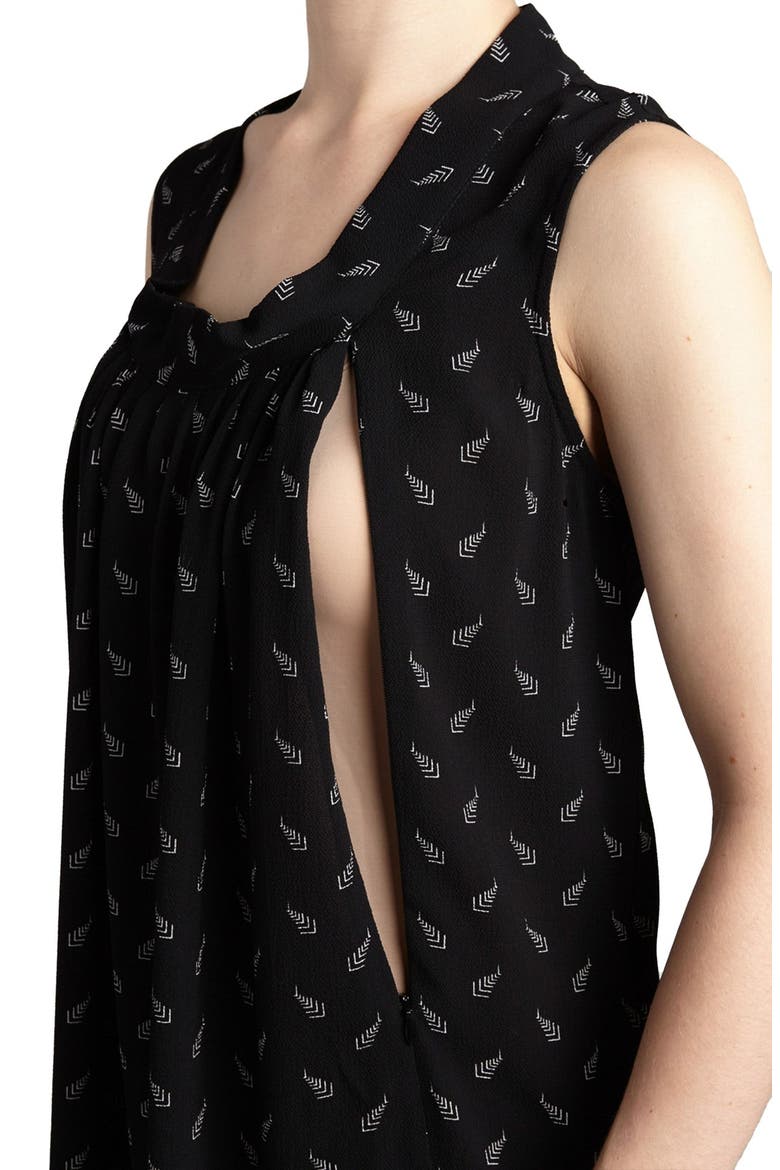 Aya Print Maternity/Nursing Shift Dress, Alternate, color, BLACK ARROWHEAD
