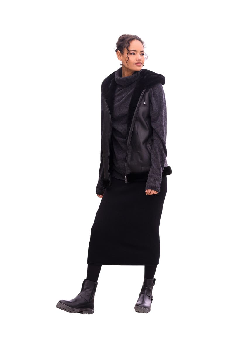 Celtic & Co. Geelong Wool Midi Skirt, Alternate, color, Black