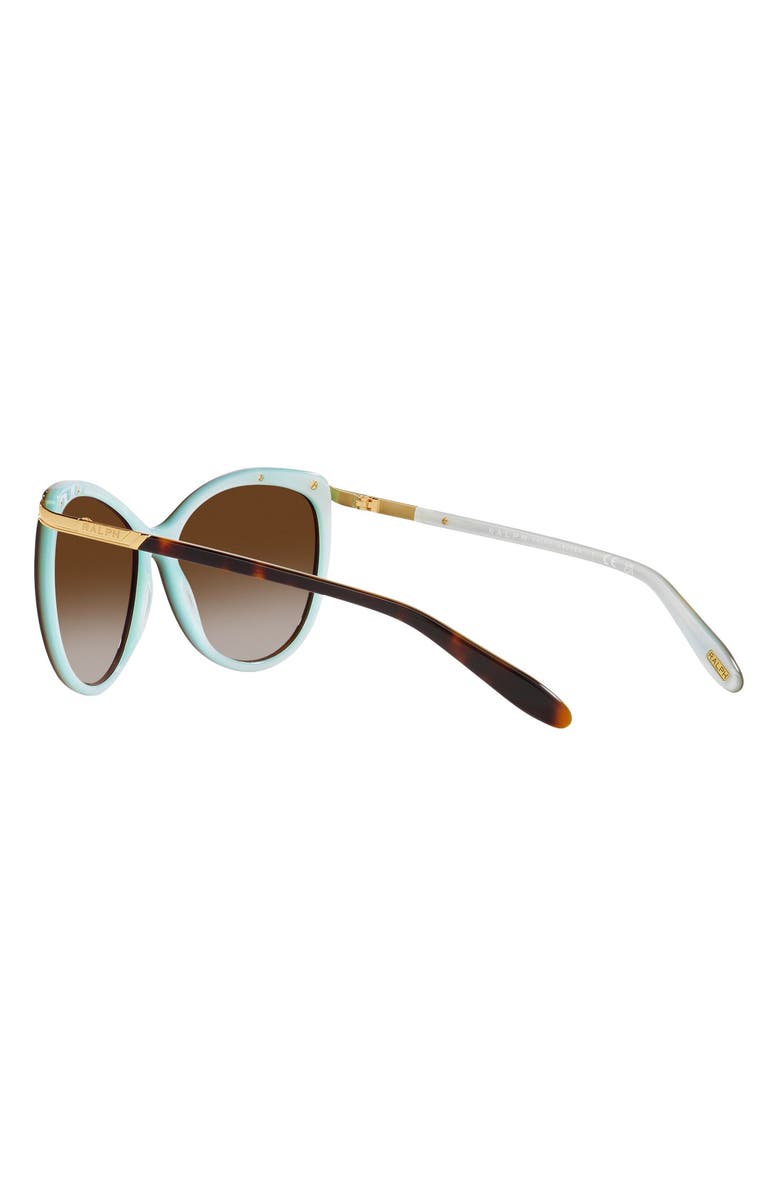 RALPH 59mm Gradient Cat Eye Sunglasses, Alternate, color, Brown Gradient