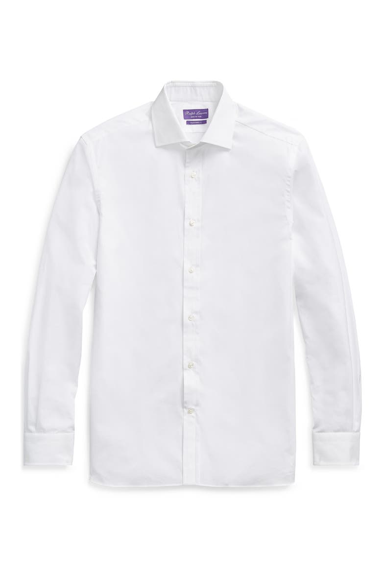 Aston Cotton Poplin Button-Up Shirt, Alternate, color, WHITE