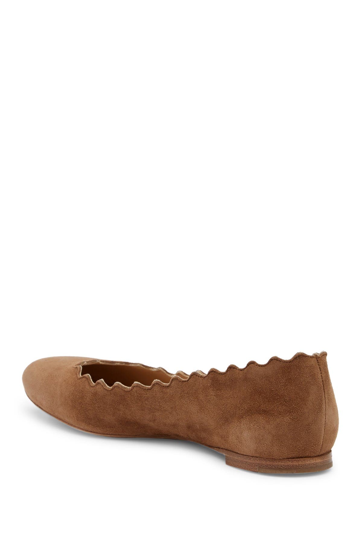 Chloé Lauren Scalloped Ballet Flat, Alternate, color, 