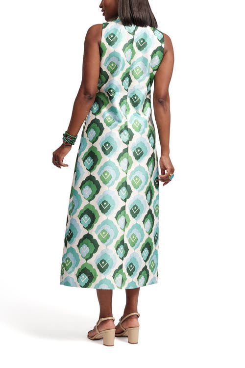 Frances Valentine Carlyle Midi Dress In Leaf