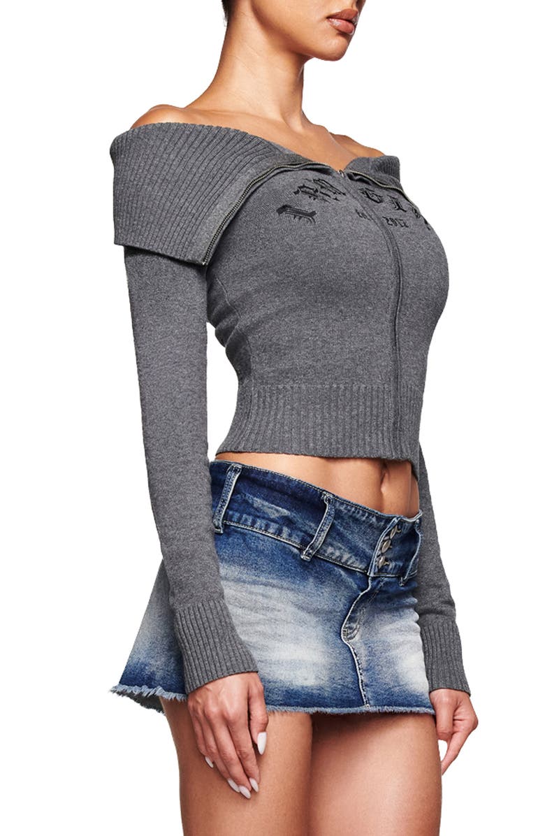 I.AM.GIA Zion Off the Shoulder Zip Cardigan, Alternate, color,
