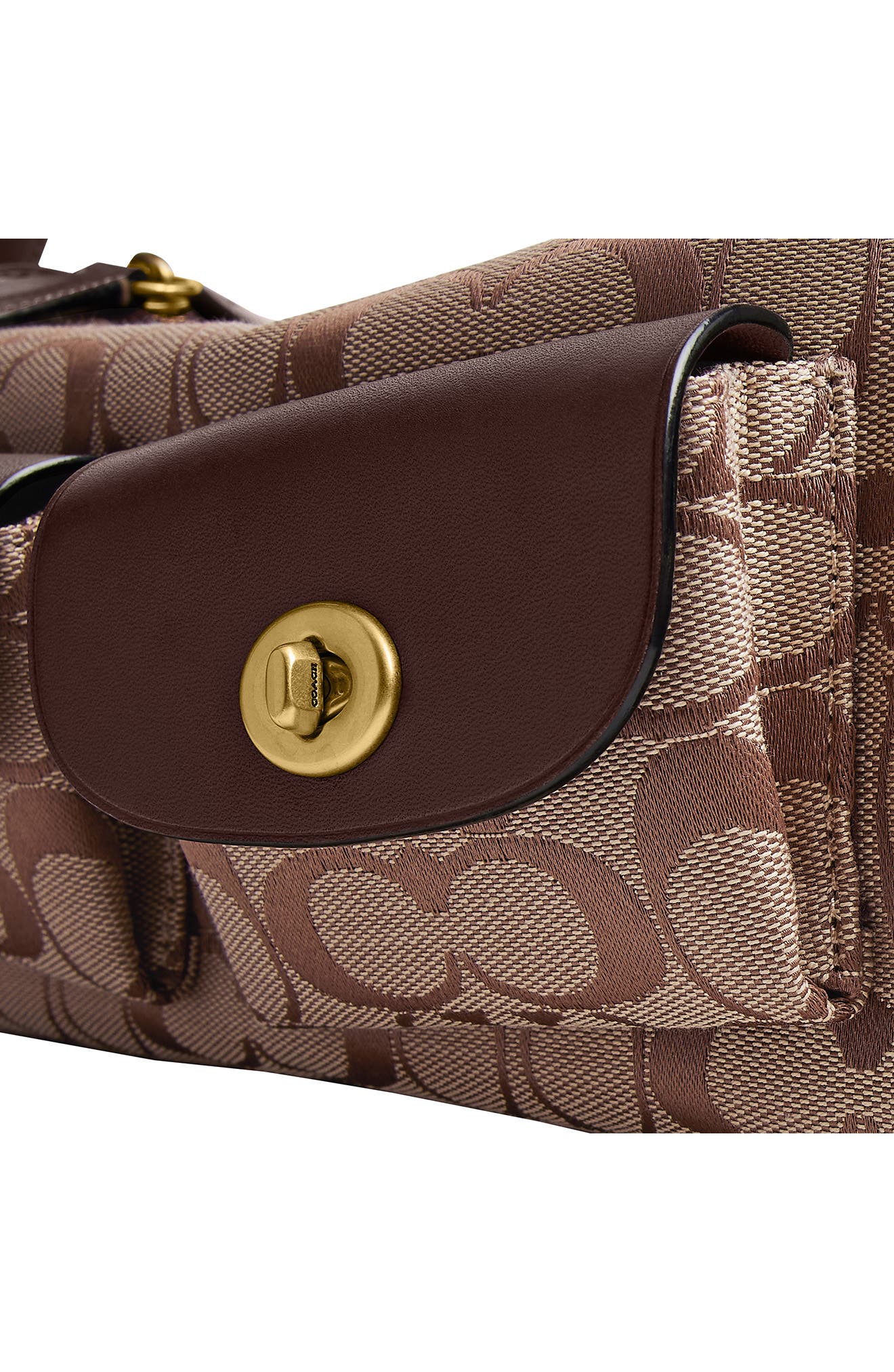 The Coach Originals Turnlock Haversack Bag 27 in Signature Jacquard, Alternate, color, B4/ KHAKI MAPLE