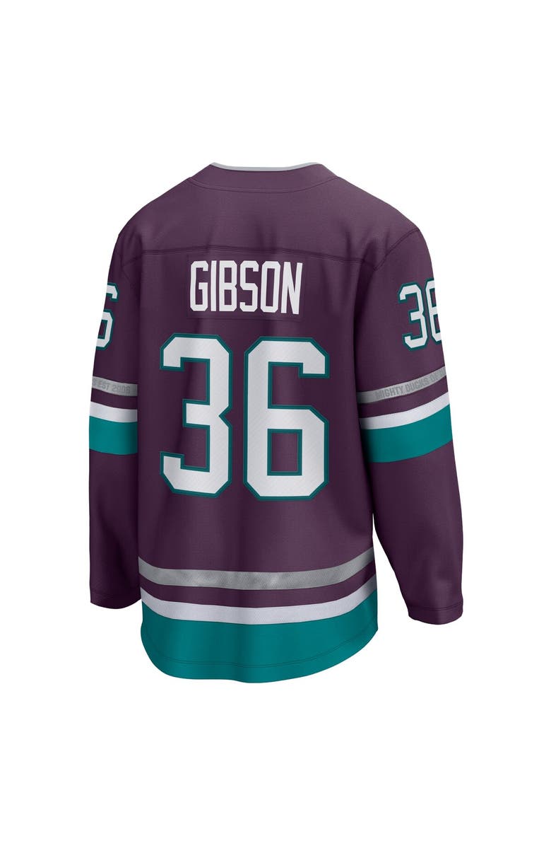 FANATICS Men's Fanatics Branded John Gibson Purple Anaheim Ducks 30th Anniversary Premier Breakaway Jersey, Alternate, color, 