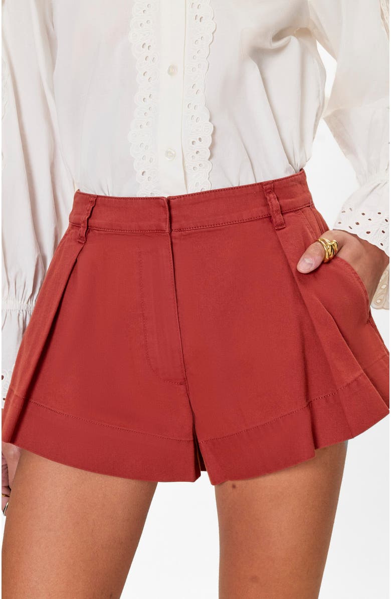 Rebecca Taylor Remi Garment Dyed Short, Alternate, color, Burnt Sienna