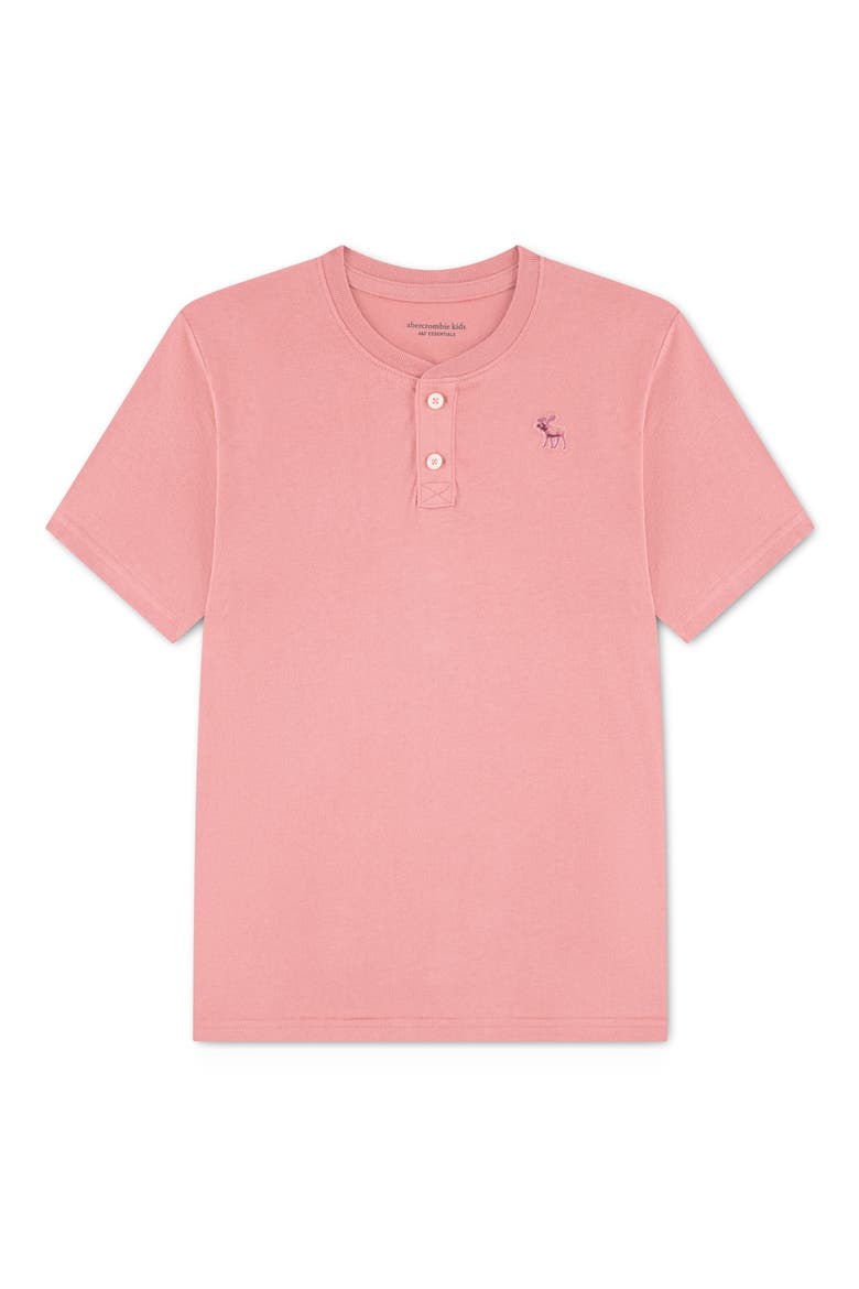 Kids' Essential Cotton Blend Henley, Main, color, DUSTY ROSE