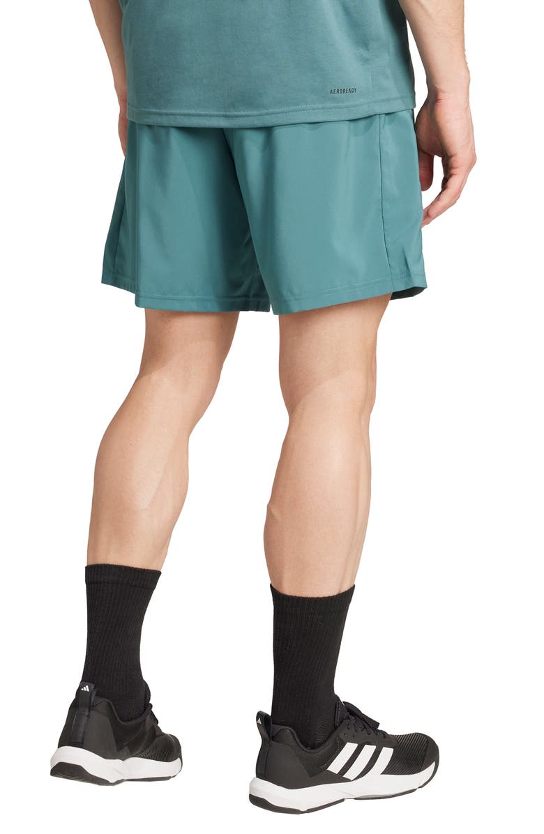 adidas Recycled Polyester Training Shorts, Alternate, color, Preloved Teal/ Black