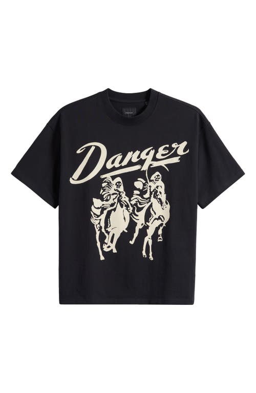 Pacsun Grim Graphic T-shirt In Caviar