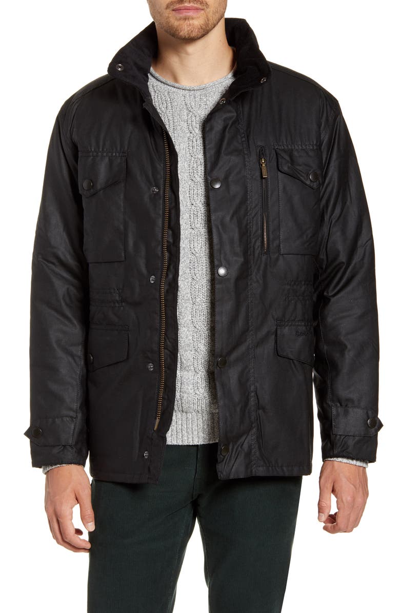 Barbour Sapper Regular Fit Weatherproof Waxed Cotton Jacket, Main, color,
