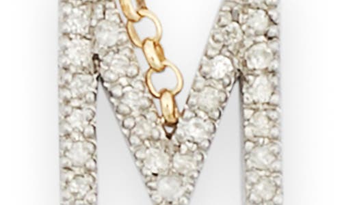 Meshmerise Diamond Initial Bezel Bracelet In Yellow-m