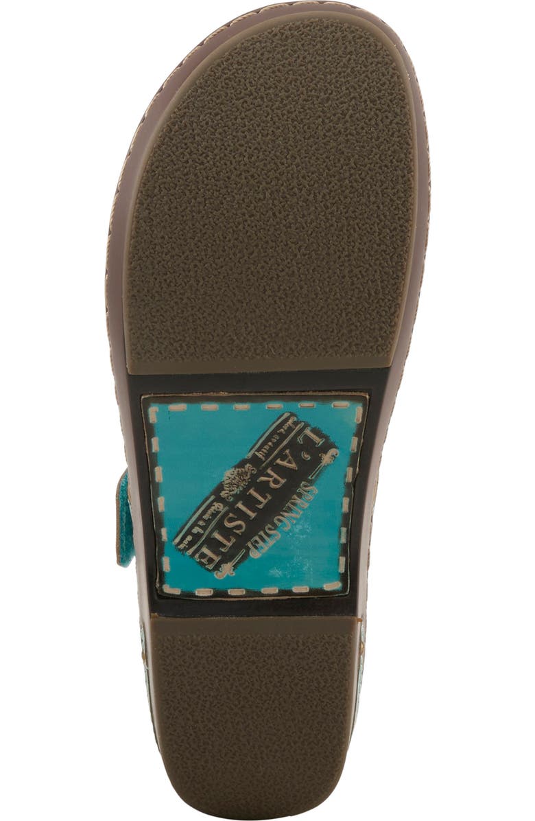 L'Artiste by Spring Step Flochino Clog, Alternate, color, Turquoise Multi