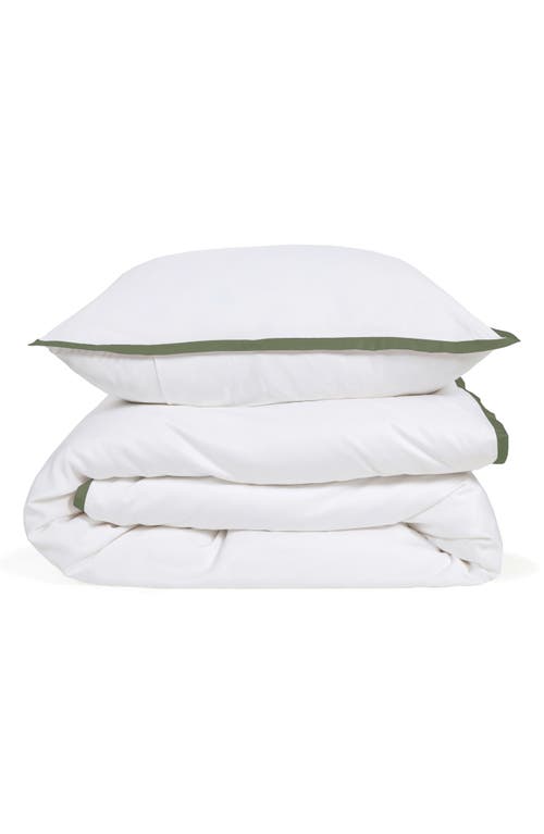 Pom Pom At Home Langston Sateen Duvet Cover & Sham Set In White