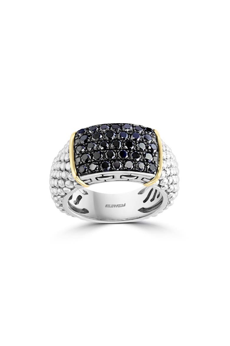 Pavé Black Diamond Ring, Alternate, color, BLACK