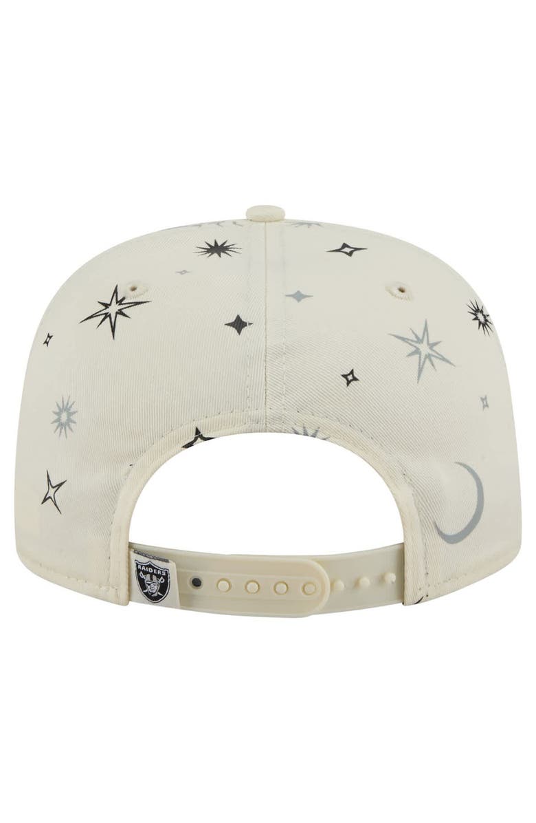 New Era Men's New Era Cream Las Vegas Raiders Celestial Golfer Adjustable Hat, Alternate, color, Cream