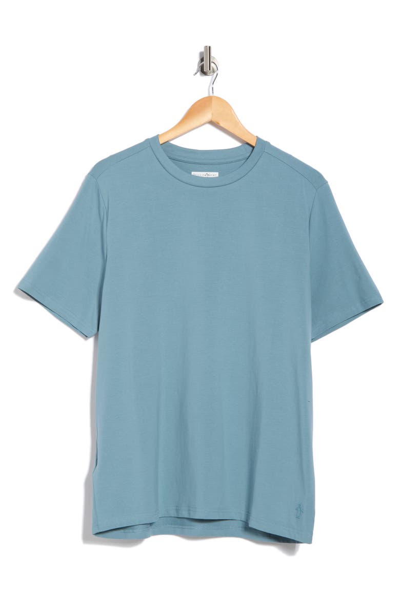ORIGINAL PENGUIN SPORT Crewneck Stretch Cotton T-Shirt, Alternate, color, Smoke Blue
