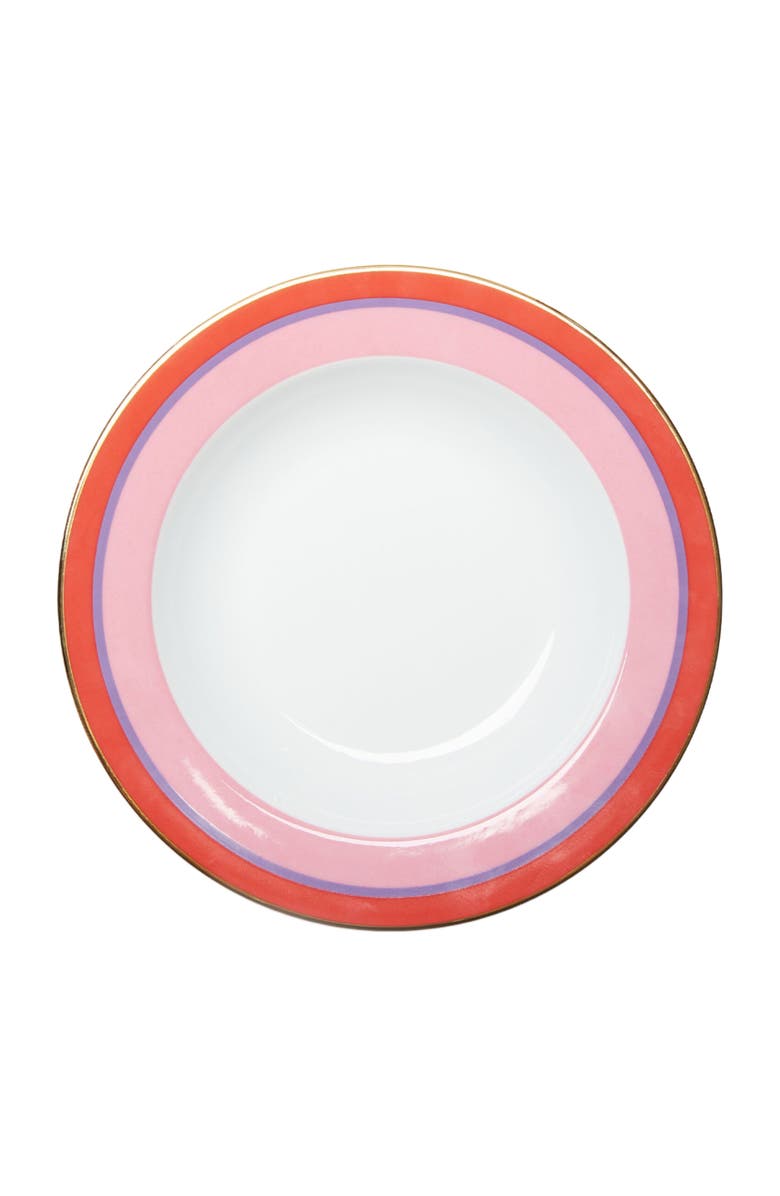 La DoubleJ Soup Plates Set Of 2 Rainbow Rosa, Alternate, color, Rainbow Rosa