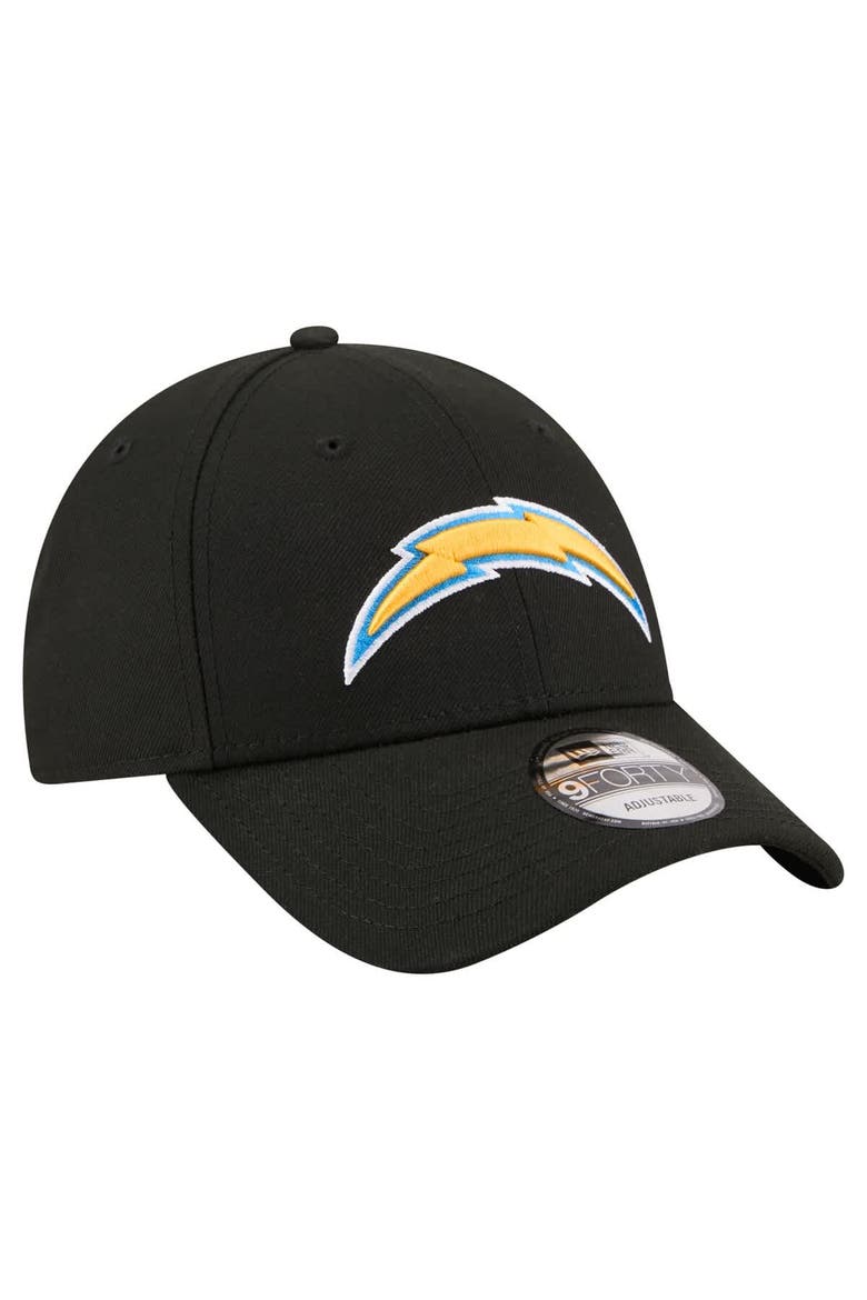 Men's New Era  Black Los Angeles Chargers Core Team 9FORTY Adjustable Hat, Alternate, color, Black