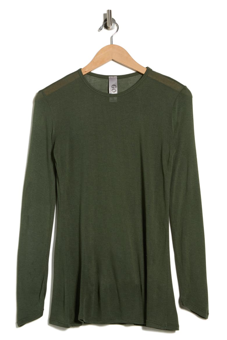 Long Sleeve T-Shirt, Alternate, color, HUNTER GREEN INTERLOCK