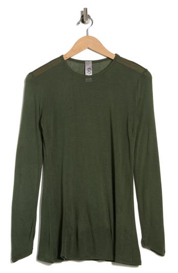 Go Couture Long Sleeve T-shirt In Green