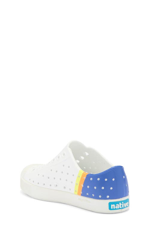 Native Shoes Jefferson Water Friendly Slip-on Sneaker In Shell White/white/blue