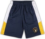 PROFILE Men's Navy Milwaukee Brewers Big & Tall Team Shorts