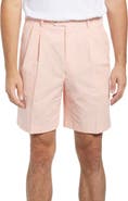 Berle Pleated Seersucker Shorts