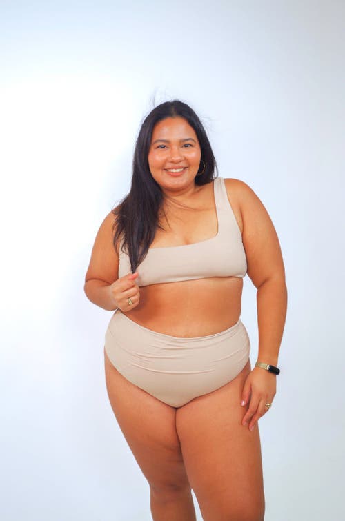 Shop Mary Mercedes Cali Super High Waisted Bikini Bottom In Cream