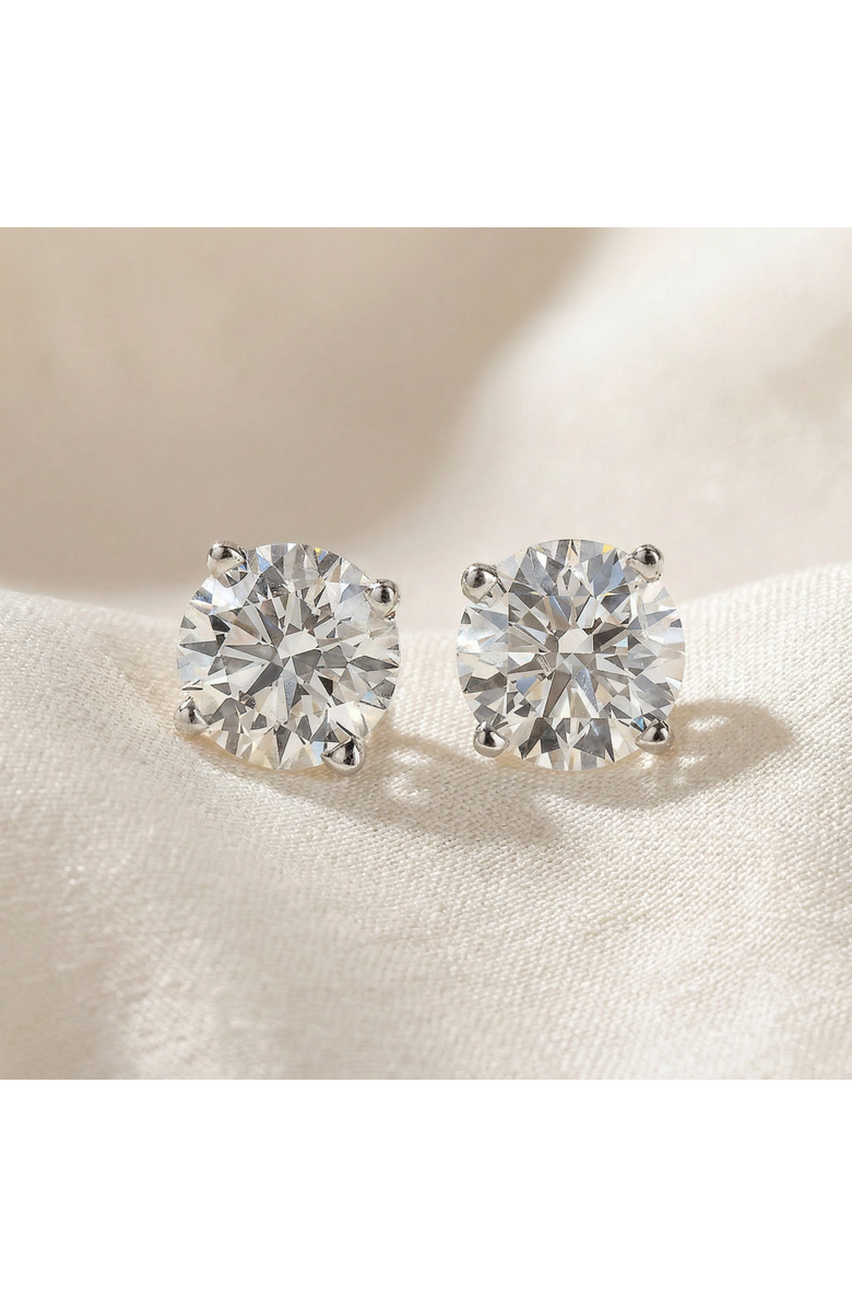 Bliss Diamond Certified 2.50Ct TW Diamond Studs 14k Gold Lab Grown Push Back, Alternate, color, 14K White Gold