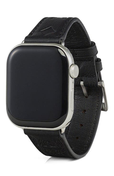 Apple Watch Band in Embossed Monogram Leather