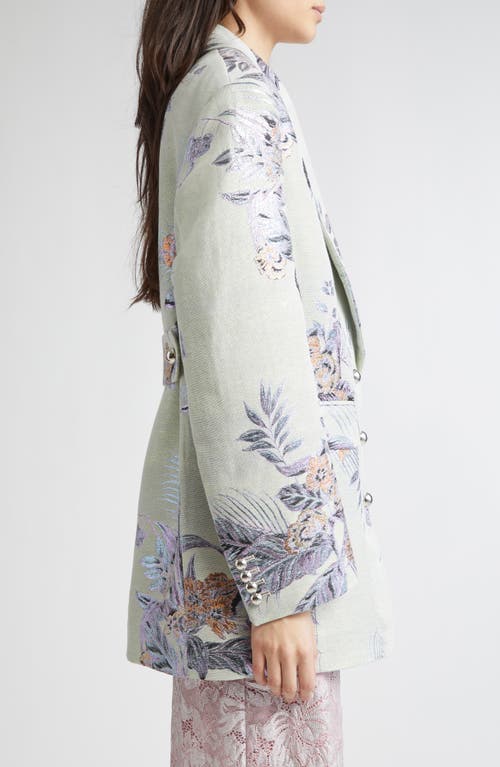 Rabanne Metallic Floral Brocade Blazer