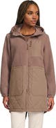 Lands' End High Pile Fleece Quilted Mixed Media Parka