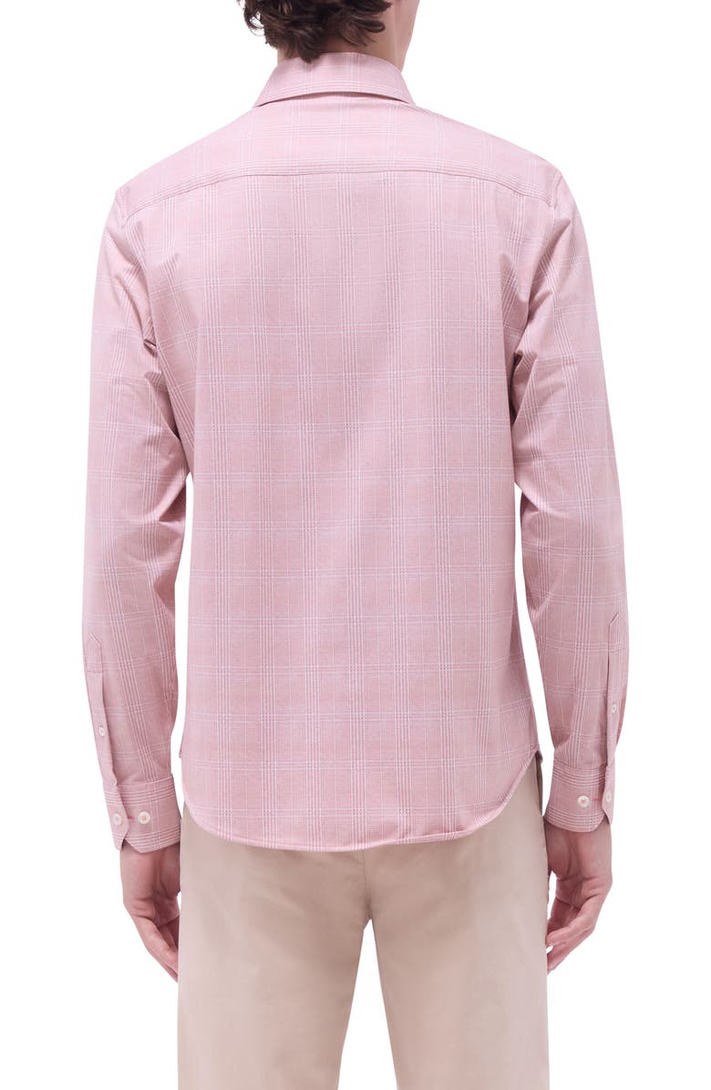 Bugatchi Jimmy OoohCotton<sup>®</sup> Print Button-Up Shirt, Alternate, color, Papaya