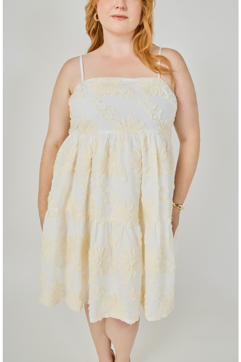 Floral Embroidered Minidress, Alternate, color, IVORY