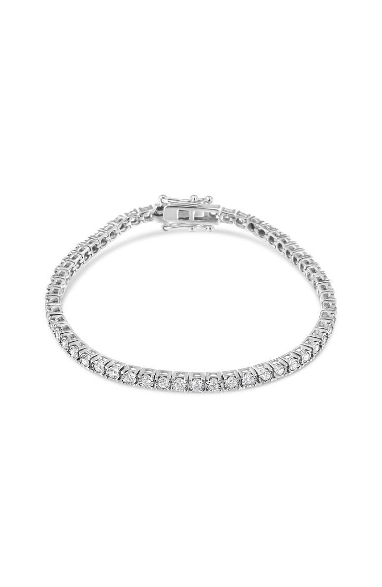 Haus of Brilliance 14K White Gold 2.0 Ctw Miracle Set Lab Grown Diamond Illusion Tennis Bracelet, Alternate, color, White