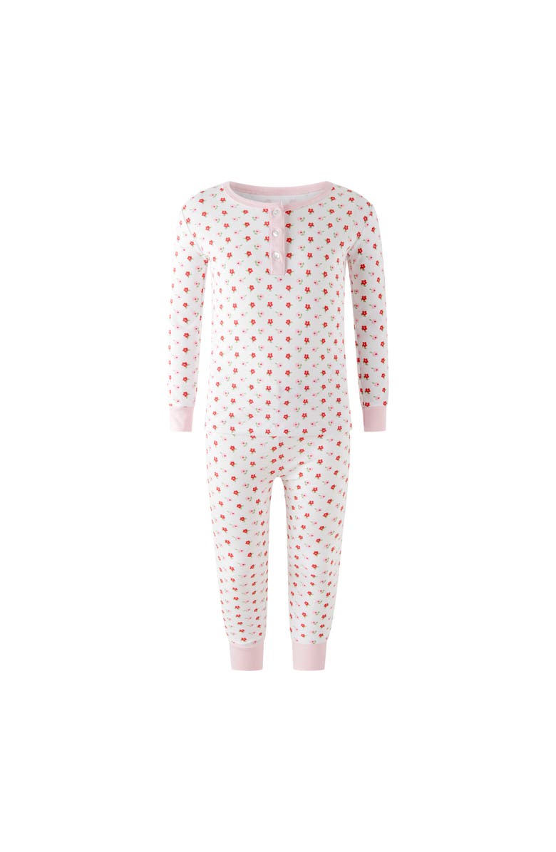 Rachel Riley Pima Petal Pajamas, Main, color, Pink