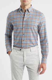 johnnie-O Krause Plaid Cotton Blend Button-Down Shirt
