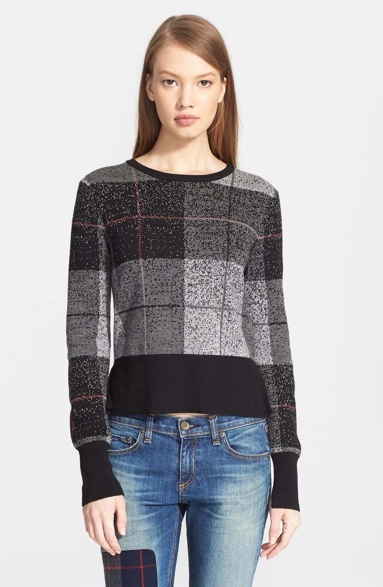 rag & bone/JEAN 'Tegan' Plaid Crewneck Pullover, Main, color, 